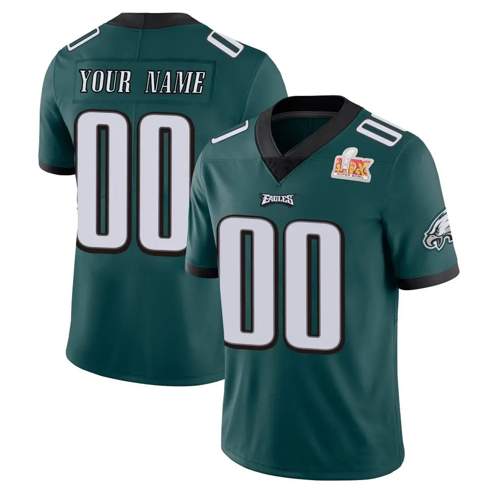 Parkc Custom P.Eagles Team Color Green Vapor Untouchable Super Bowl LIX Home Game Any Name & Numbers Stitched Jerseys
