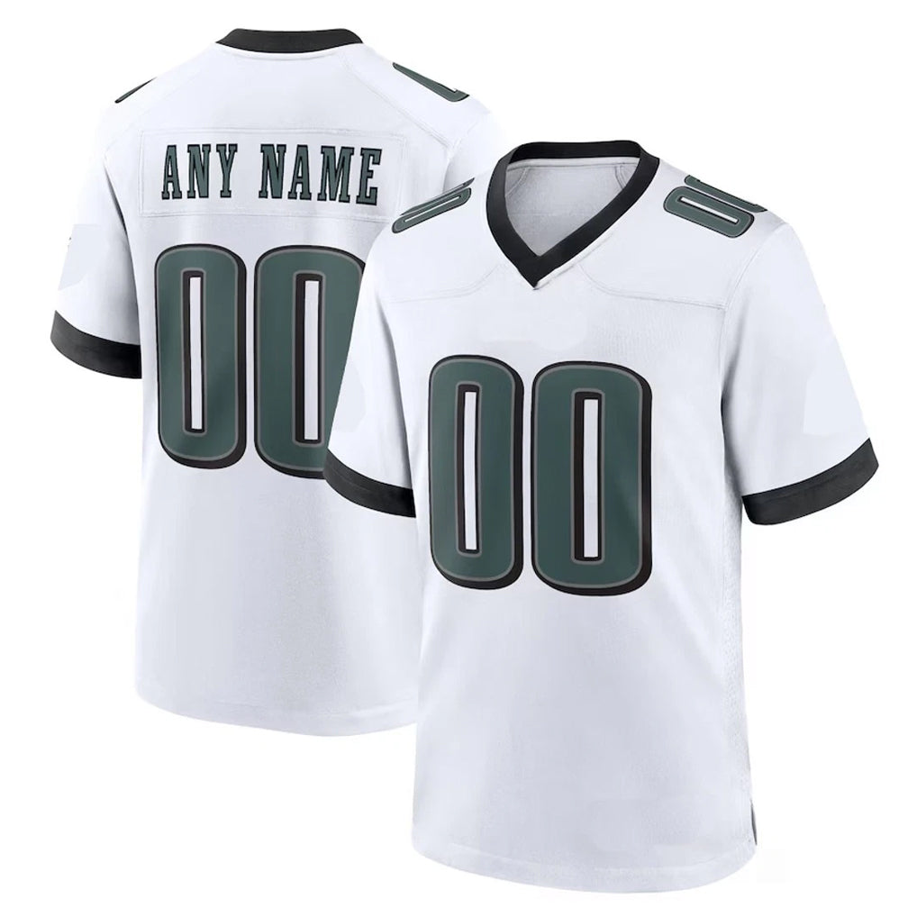 Parkc Custom P.Eagles White Game Home Any Name & Numbers Stitched Jerseys