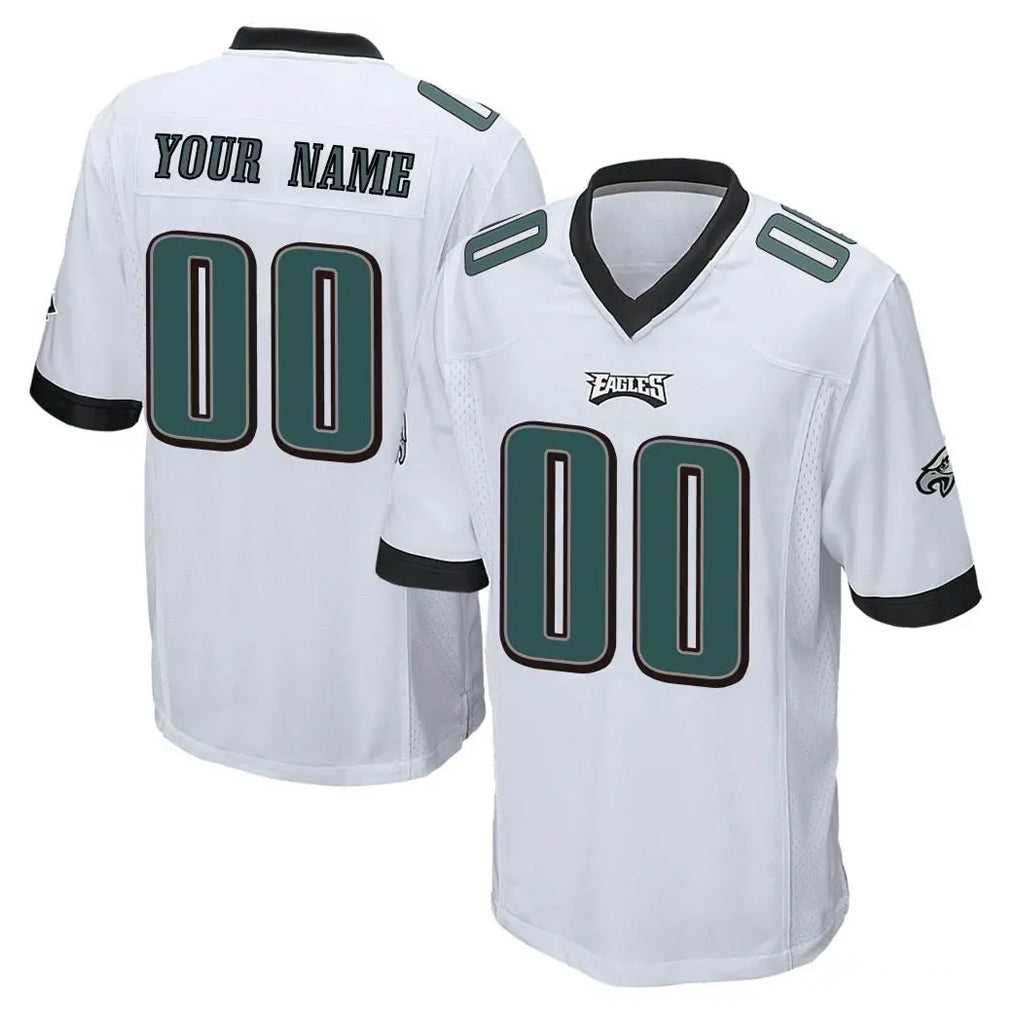 Parkc Custom P.Eagles White Home Game Any Name & Numbers Stitched Jerseys