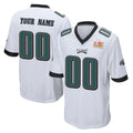 Parkc Custom P.Eagles White Super Bowl LIX Home Game Any Name & Numbers Stitched Jerseys