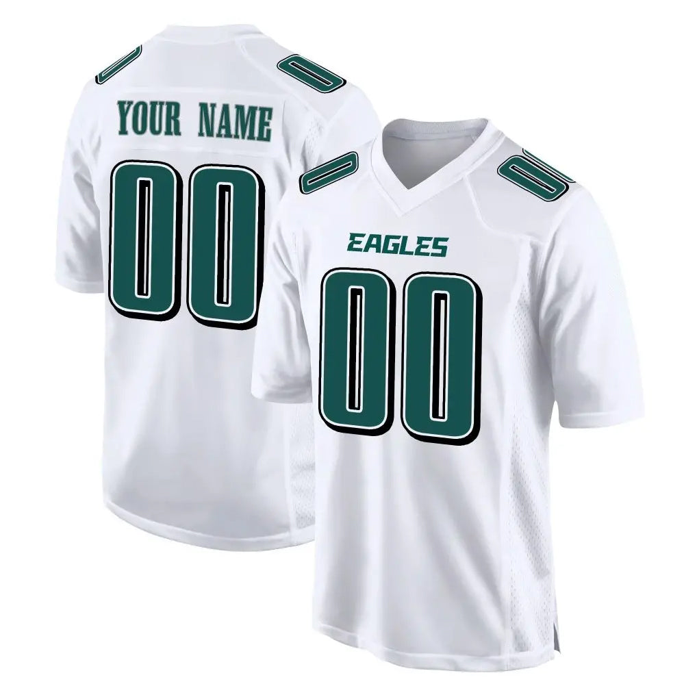 Parkc Custom P.Eagles White Tundra Fashion Home Game Any Name & Numbers Stitched Jerseys