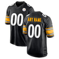 Parkc Custom P.Steelers Black Home Game Any Name & Numbers Stitched Jerseys