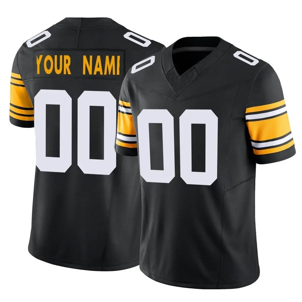 Parkc Custom P.Steelers Black Limited Alternate Vapor F.U.S.E. Home Game Any Name & Numbers Stitched Jerseys