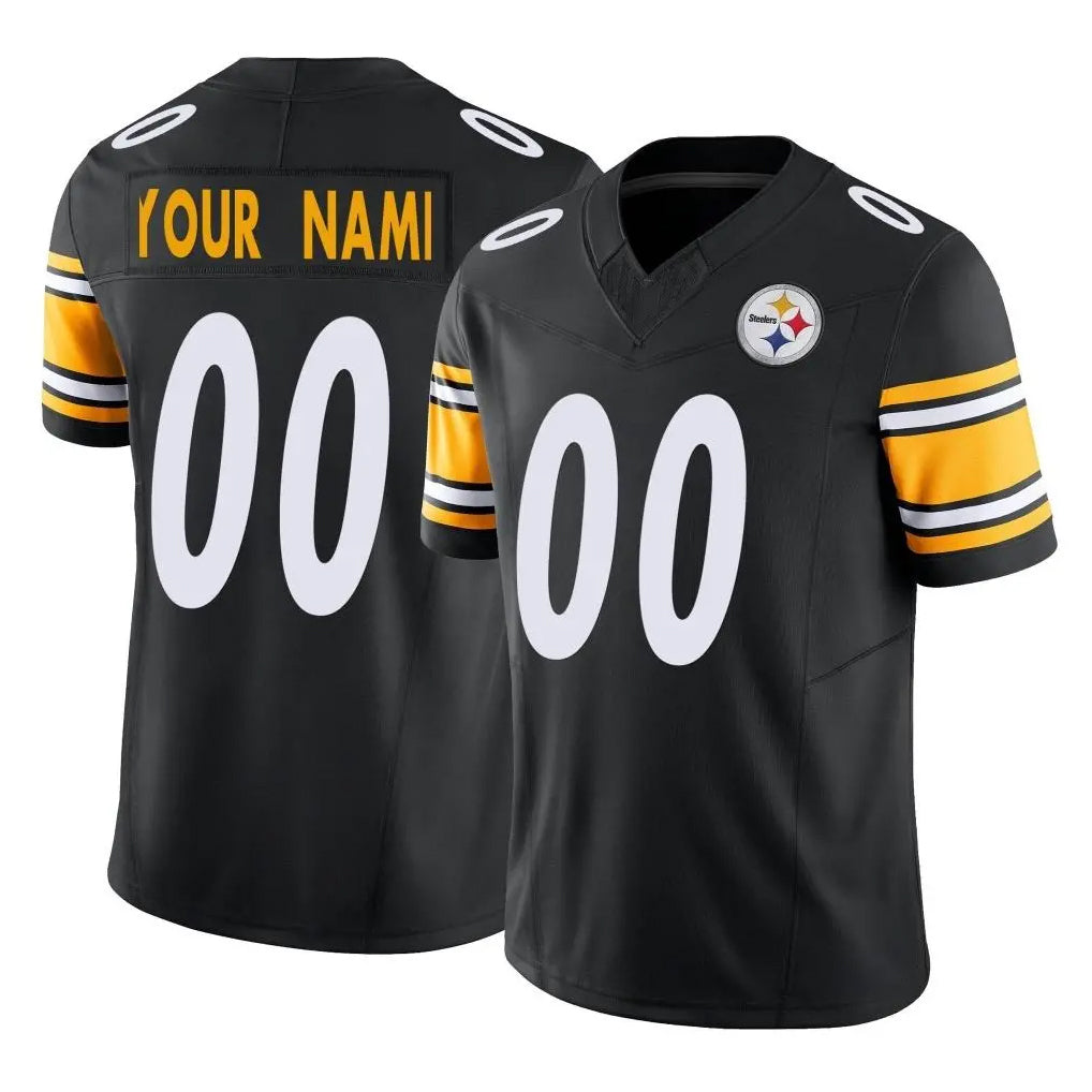Parkc Custom P.Steelers Black Limited Vapor F.U.S.E. Home Game Any Name & Numbers Stitched Jerseys