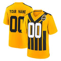 Parkc Custom P.Steelers Gold Limited 1933 Throwback Home Game Any Name & Numbers Stitched Jerseys