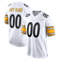 Parkc Custom P.Steelers White Home Game Any Name & Numbers Stitched Jerseys
