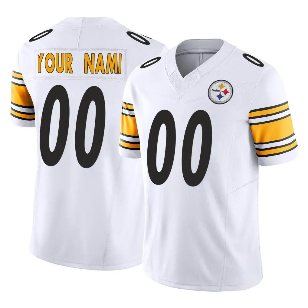 Parkc Custom P.Steelers White Limited Vapor F.U.S.E. Home Game Any Name & Numbers Stitched Jerseys