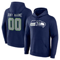 Parkc Custom S.Seahawks Navy Pullover Hoodies Game Any Name & Numbers Stitched Jerseys
