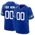Parkc Custom S.Seahawks Royal Throwback Home Game Any Name & Numbers Stitched Jerseys