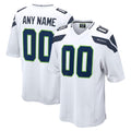 Parkc Custom S.Seahawks White Home Game Any Name & Numbers Stitched Jerseys