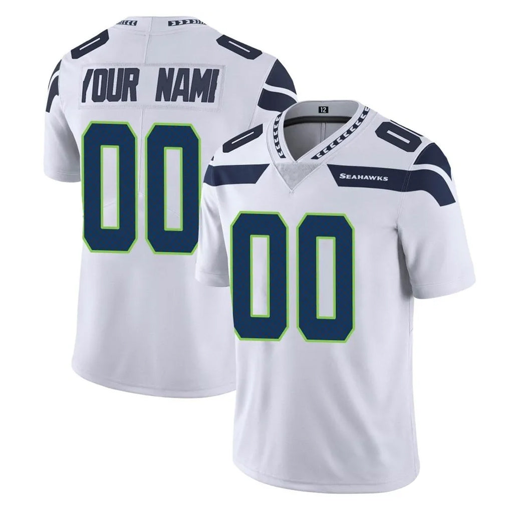 Parkc Custom S.Seahawks White Limited Vapor Untouchable Home Game Any Name & Numbers Stitched Jerseys