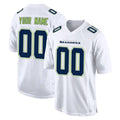 Parkc Custom S.Seahawks White Tundra Fashion Home Game Any Name & Numbers Stitched Jerseys