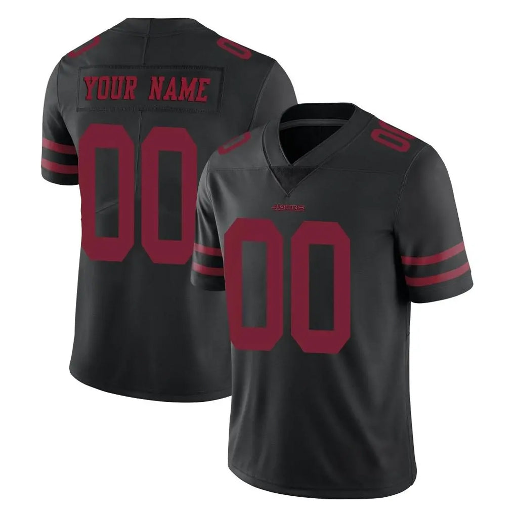 Parkc Custom SF.49ers Black Fashion Home Game Any Name & Numbers Stitched Jerseys