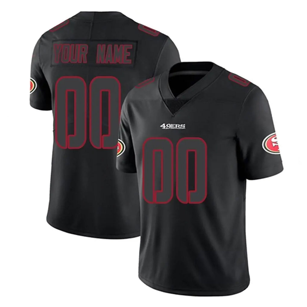 Parkc Custom SF.49ers Black Impact Limited Home Game Any Name & Numbers Stitched Jerseys