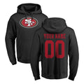 Parkc Custom SF.49ers Black LOGO Pullover Hoodies Home Game Any Name & Numbers Stitched Jerseys