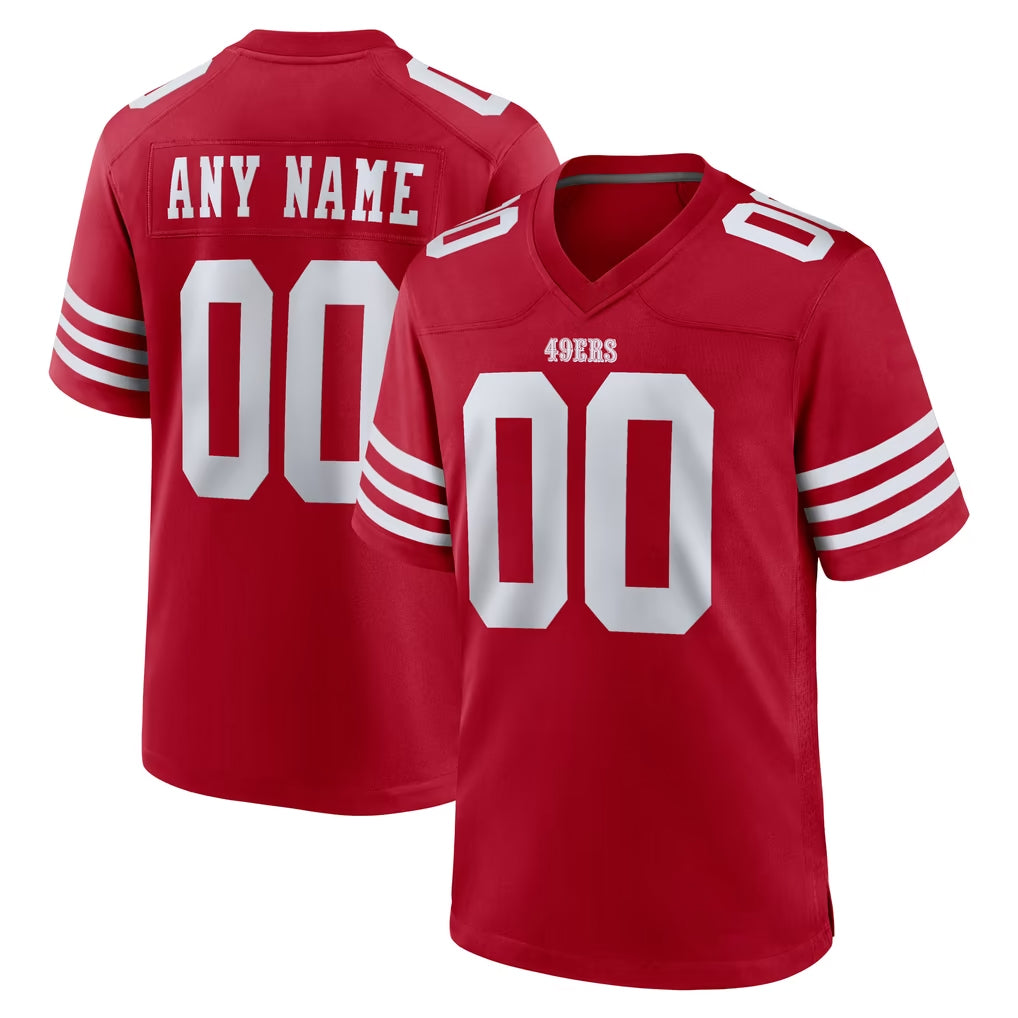 Parkc Custom SF.49ers Red Game Home Any Name & Numbers Stitched Jerseys