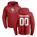 Parkc Custom SF.49ers Red LOGO Pullover Hoodies Home Game Any Name & Numbers Stitched Jerseys