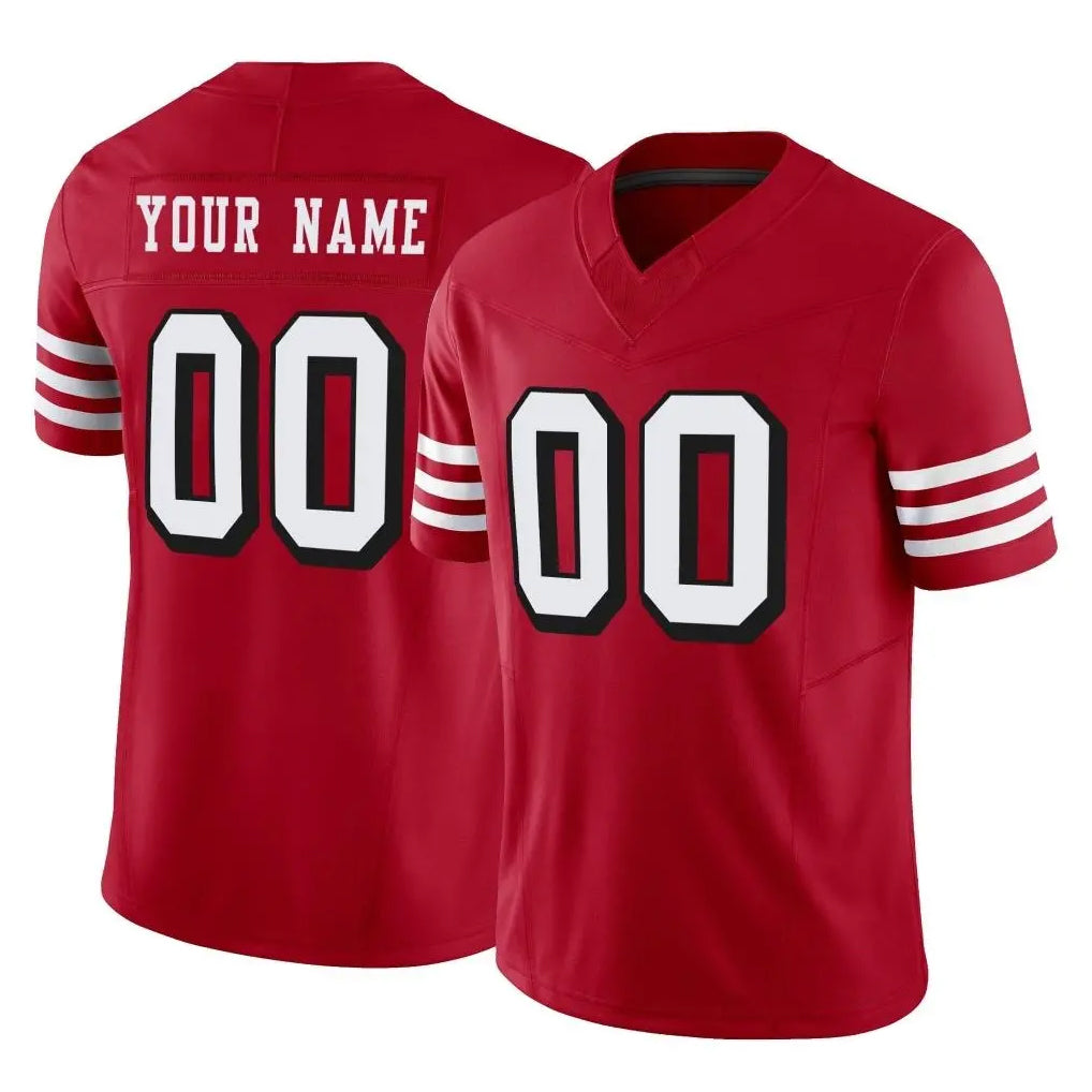 Parkc Custom SF.49ers Red Limited Alternate Vapor F.U.S.E. Home Game Any Name & Numbers Stitched Jerseys