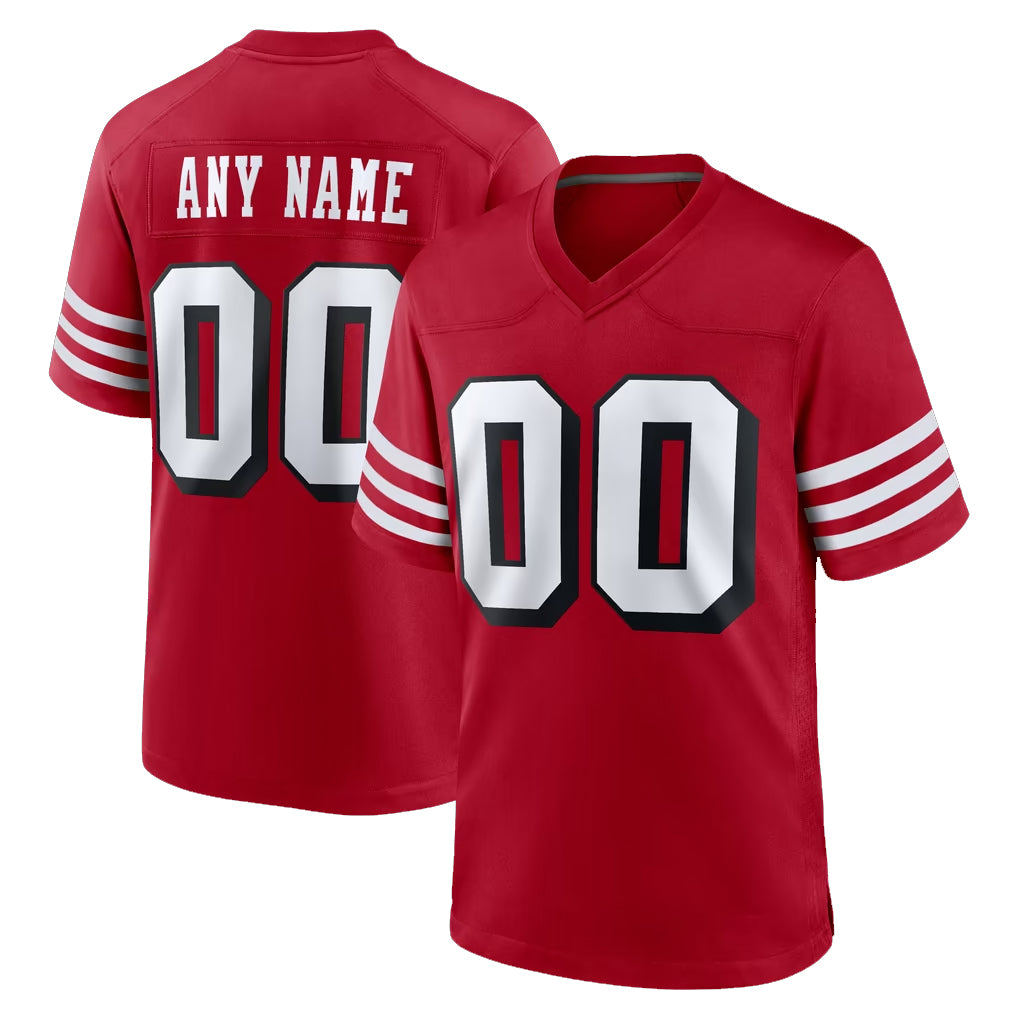 Parkc Custom SF.49ers Red Limited Alternate Vapor Home Game Any Name & Numbers Stitched Jerseys