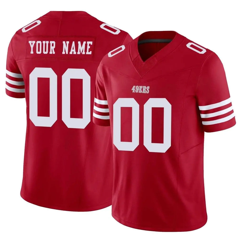 Parkc Custom SF.49ers Red Limited Vapor F.U.S.E. Home Game Any Name & Numbers Stitched Jerseys
