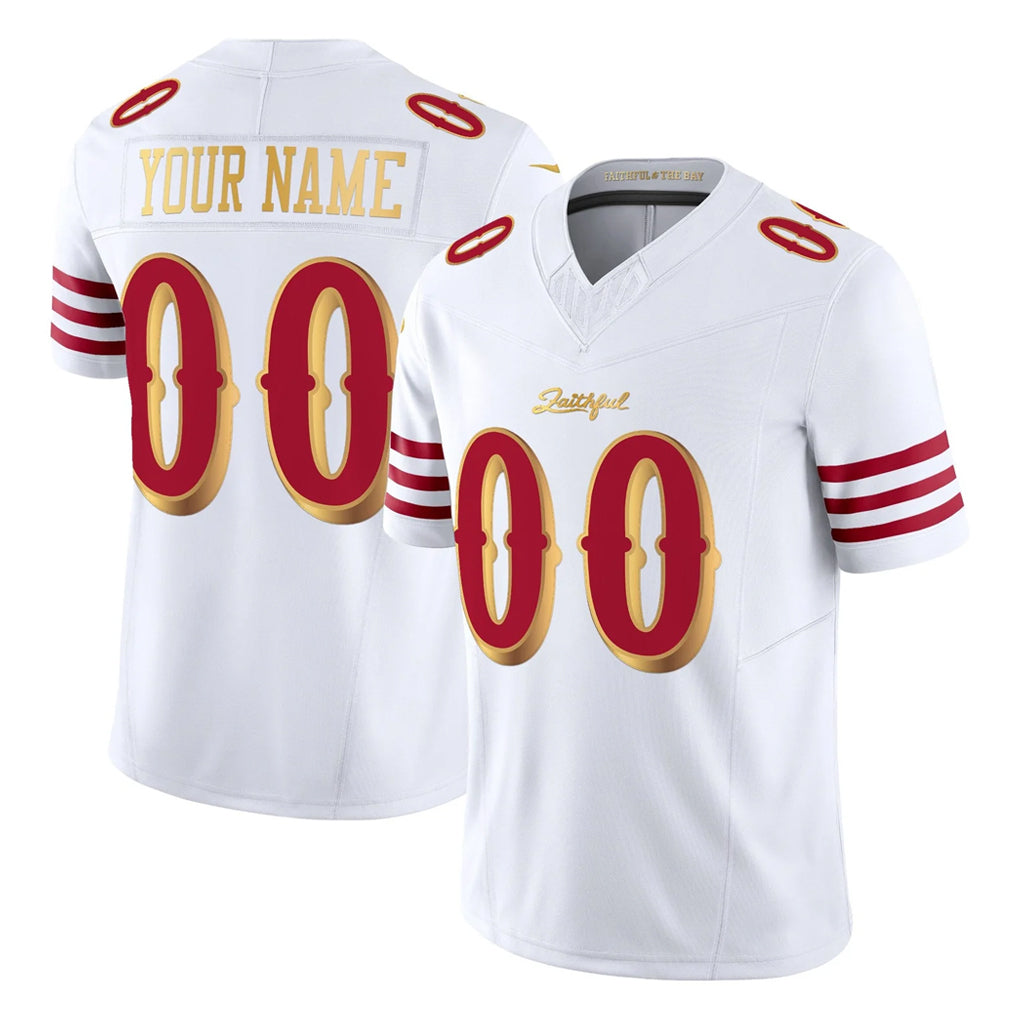 Parkc Custom SF.49ers White 2025 Rivalries Collection Game Limited Any Name & Numbers Stitched Jerseys