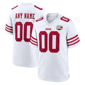 Parkc Custom SF.49ers White 80th Game Home Any Name & Numbers Stitched Jerseys