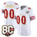 Parkc Custom SF.49ers White Limited 80th Rivalries Collection Home Game Any Name & Numbers Stitched Jerseys