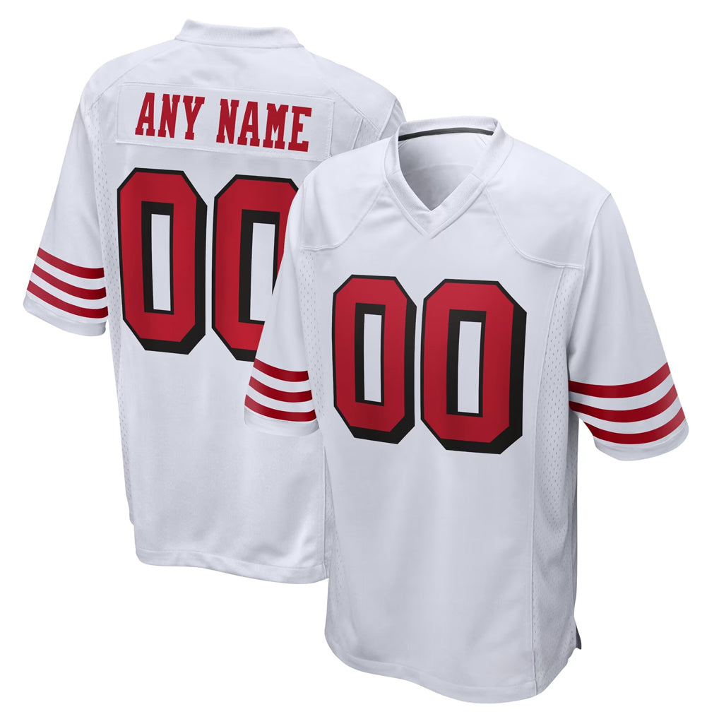 Parkc Custom SF.49ers White Limited Home Game Any Name & Numbers Stitched Jerseys