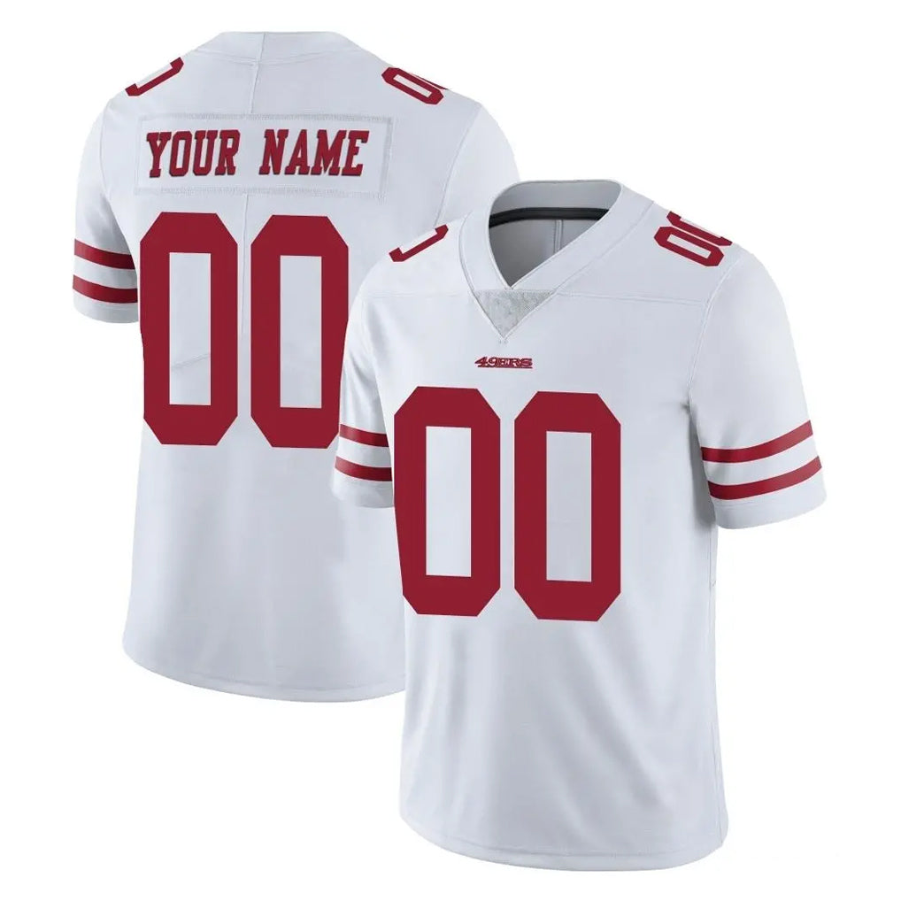 Parkc Custom SF.49ers White Limited Vapor Untouchable Home Game Any Name & Numbers Stitched Jerseys