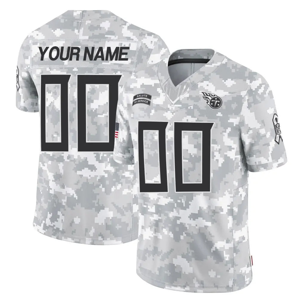 Parkc Custom T.Titans Arctic Camo Limited Salute to Service Home Game Any Name & Numbers Stitched Jerseys