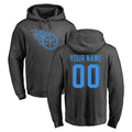 Parkc Custom T.Titans Ash One Color Pullover Hoodies Home Game Any Name & Numbers Stitched Jerseys