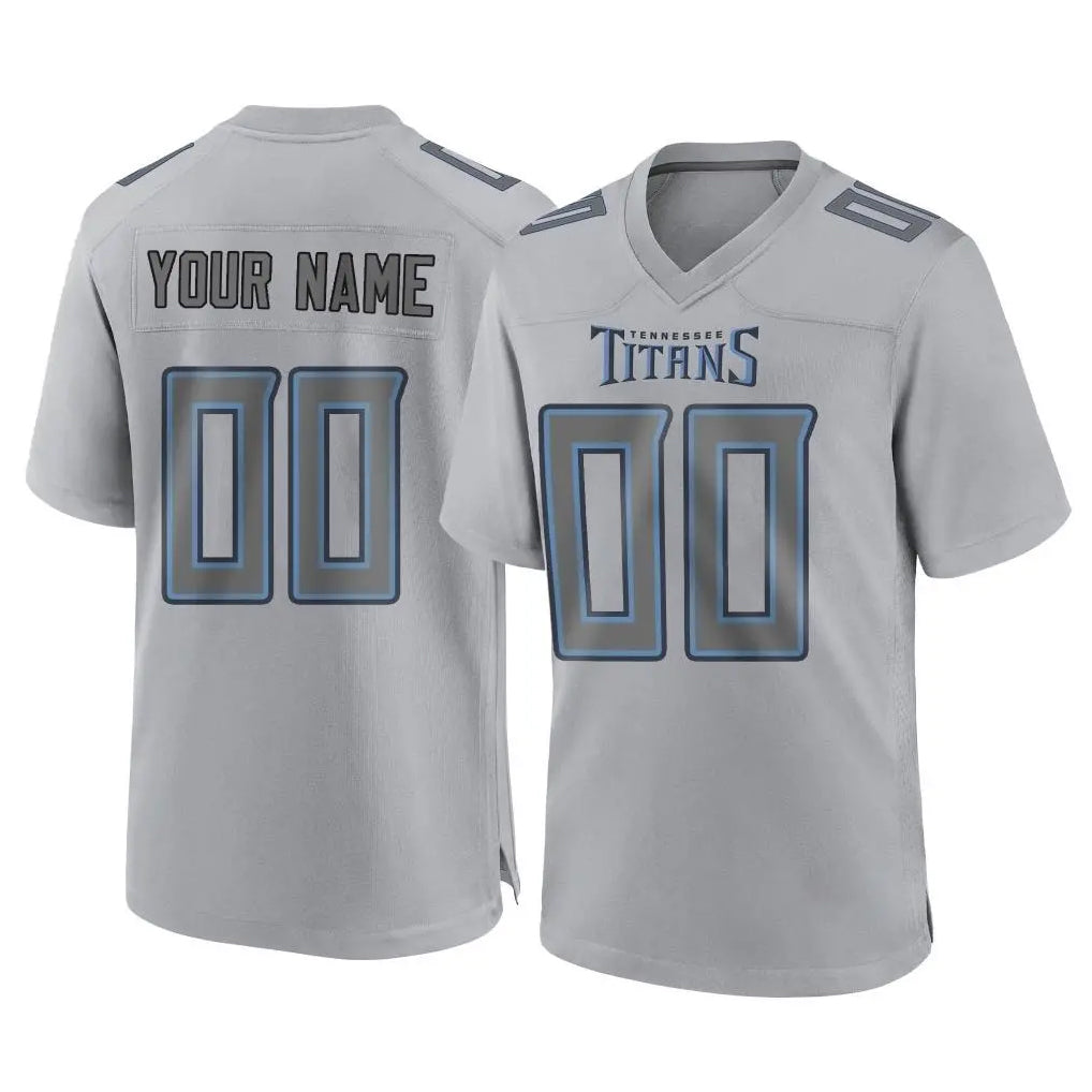 Parkc Custom T.Titans Gray Atmosphere Fashion Home Game Any Name & Numbers Stitched Jerseys