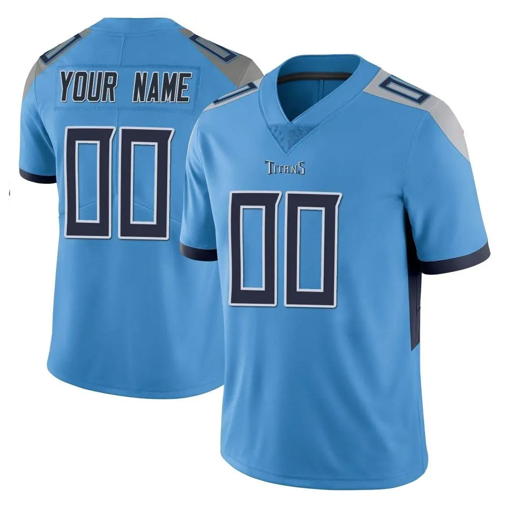 Parkc Custom T.Titans Light Blue Limited Vapor Untouchable Home Game Any Name & Numbers Stitched Jerseys