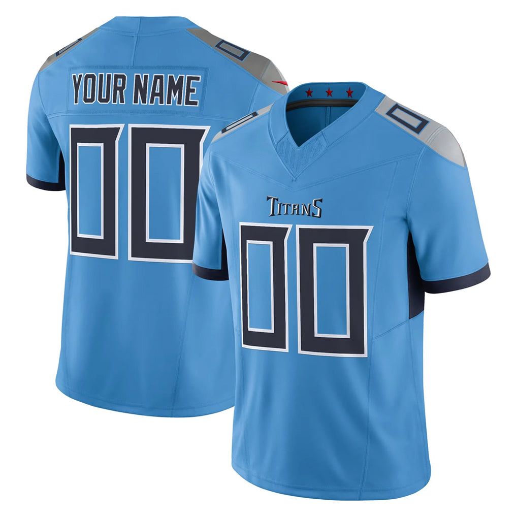 Parkc Custom T.Titans Light Blue Vapor F.U.S.E. Limited Home Game Any Name & Numbers Stitched Jerseys