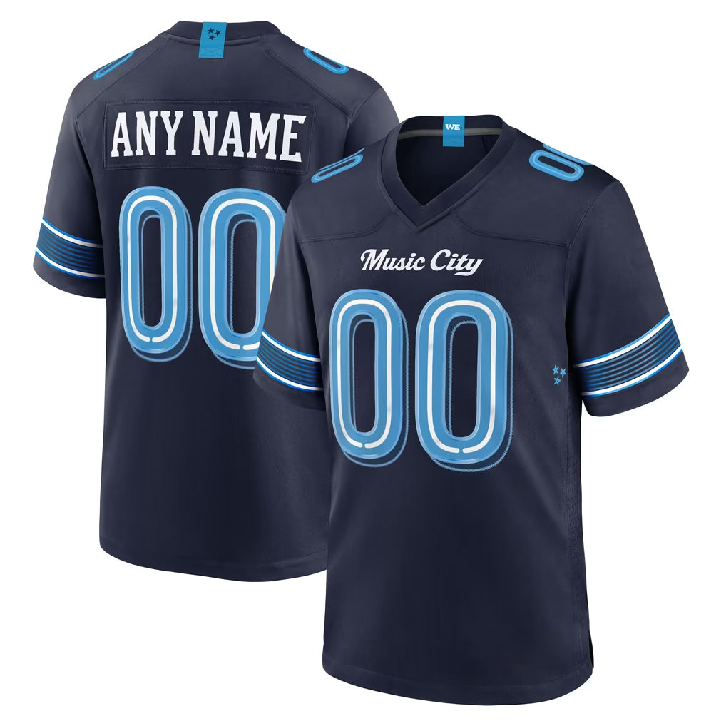 Parkc Custom T.Titans Navy 2026 Rivalries Collection Home Game Any Name & Numbers Stitched Jerseys
