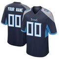 Parkc Custom T.Titans Navy Home Game Any Name & Numbers Stitched Jerseys