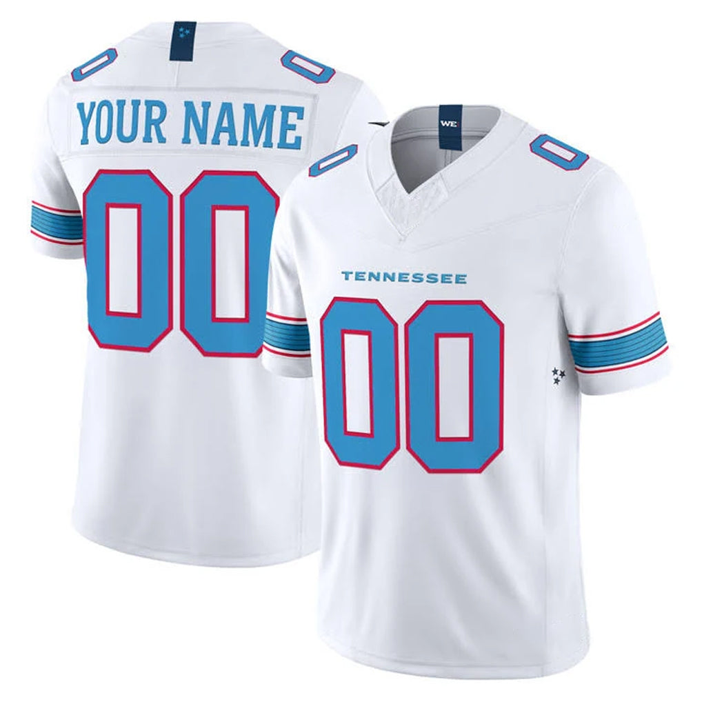 Parkc Custom T.Titans White Limited Vapor F.U.S.E. Home Game Any Name & Numbers Stitched Jerseys