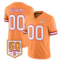 Parkc Custom TB.Buccaneers 76' Orange 50th Season Vapor Limited Home Game Any Name & Numbers Stitched Jerseys