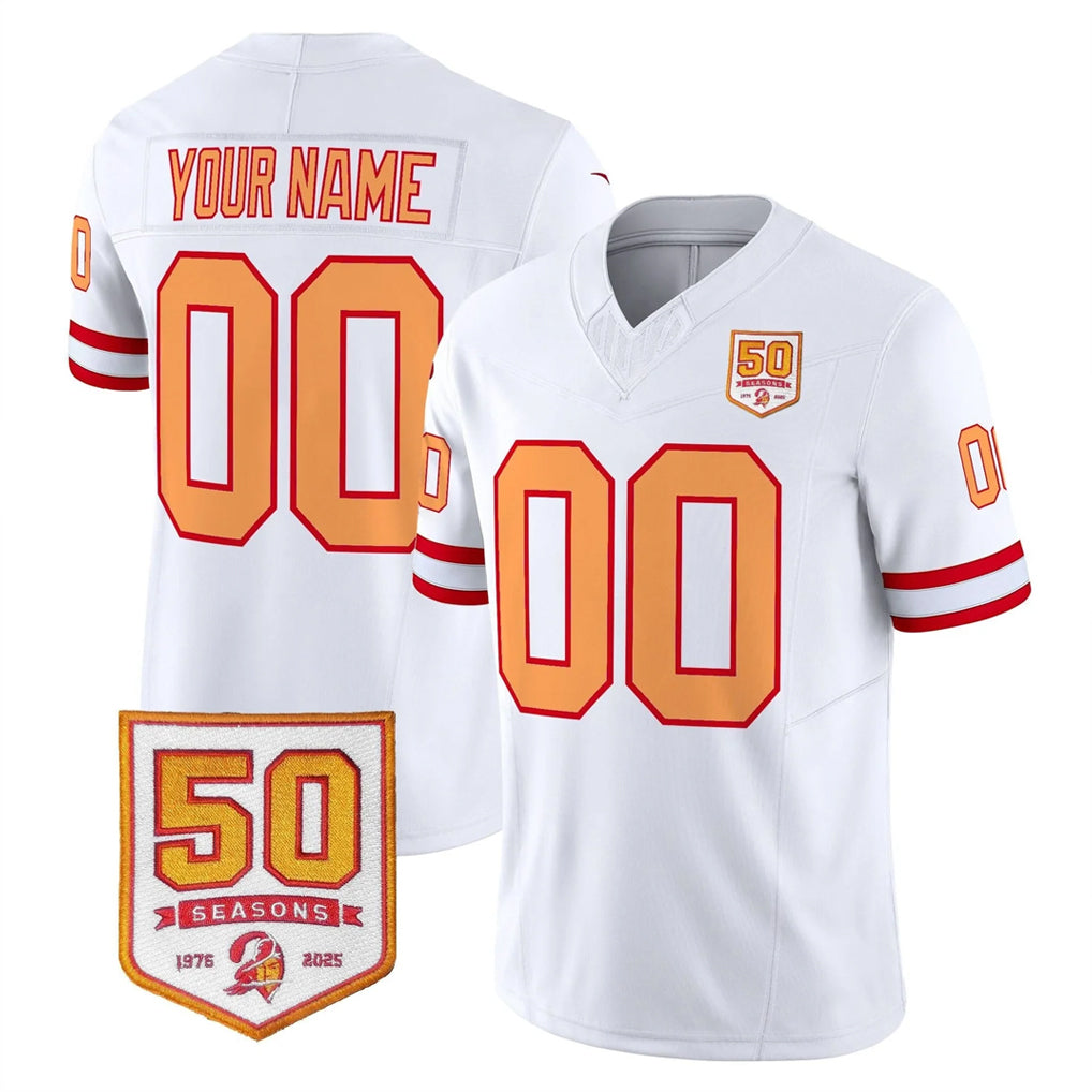 Parkc Custom TB.Buccaneers 76' White Limited 2026 Season Vapor F.U.S.E. Home Game Any Name & Numbers Stitched Jerseys