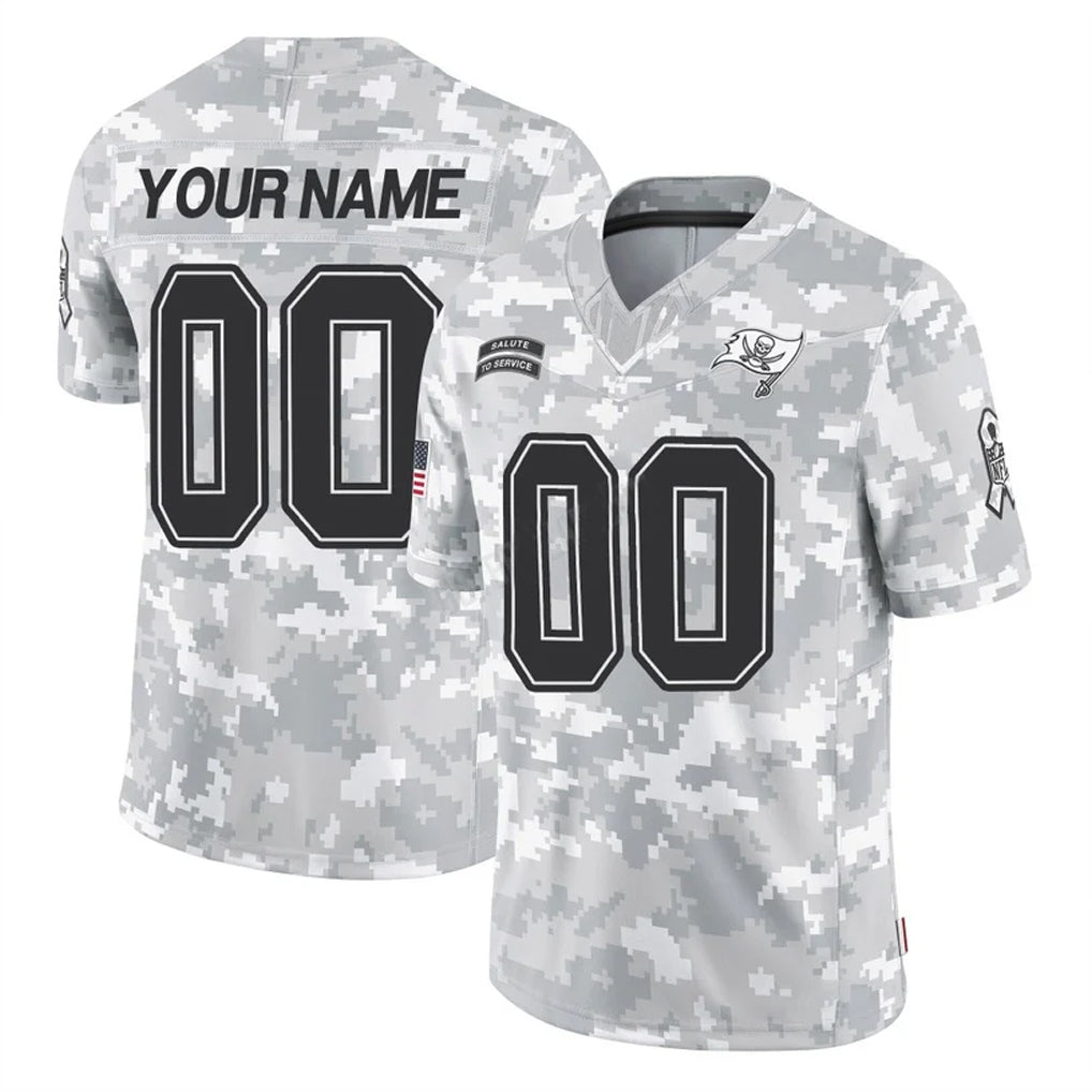 Parkc Custom TB.Buccaneers Arctic Camo Limited Salute To Service Home Game Any Name & Numbers Stitched Jerseys