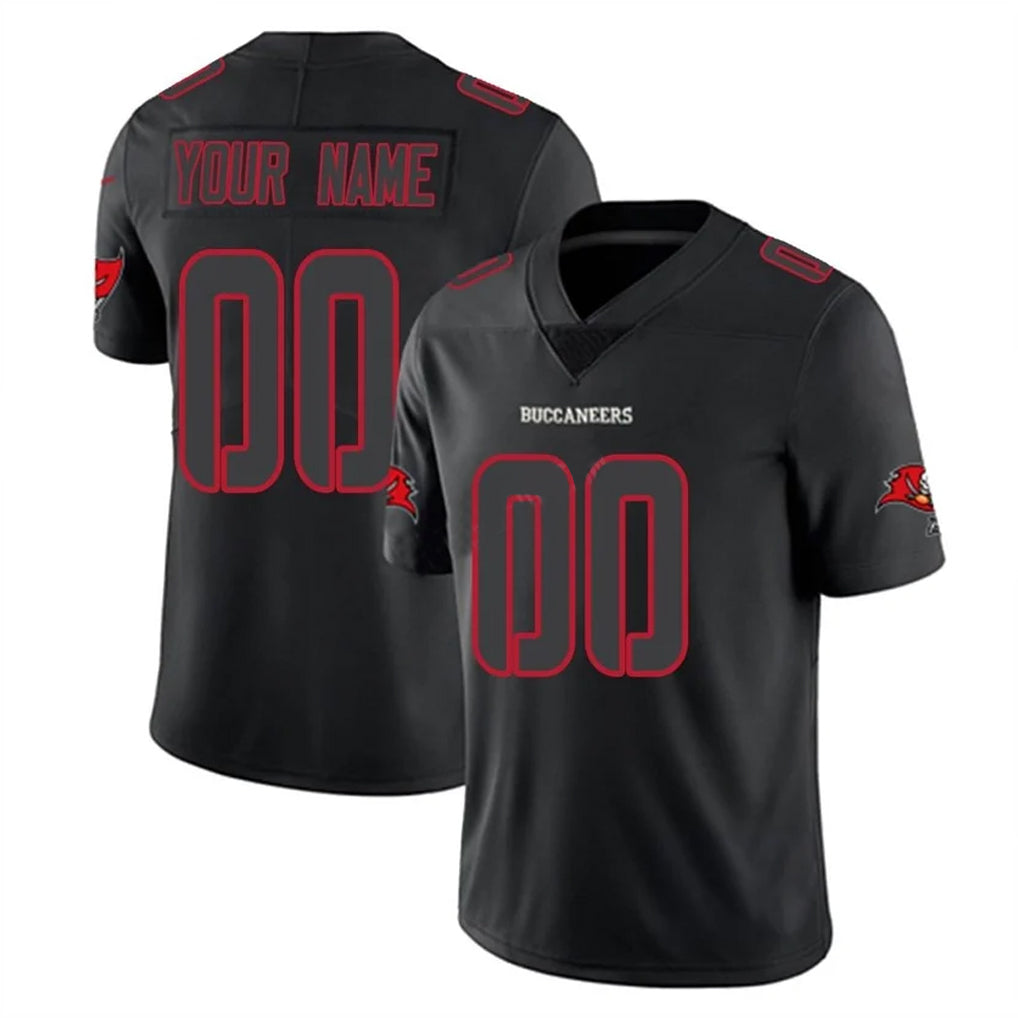 Parkc Custom TB.Buccaneers Black Impact Limited Home Game Any Name & Numbers Stitched Jerseys