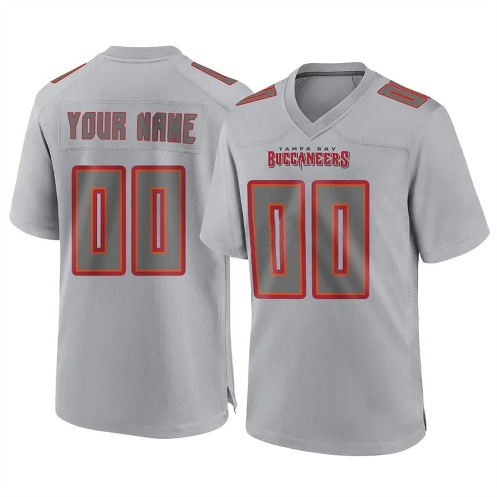 Parkc Custom TB.Buccaneers Gray Atmosphere Fashion Home Game Any Name & Numbers Stitched Jerseys