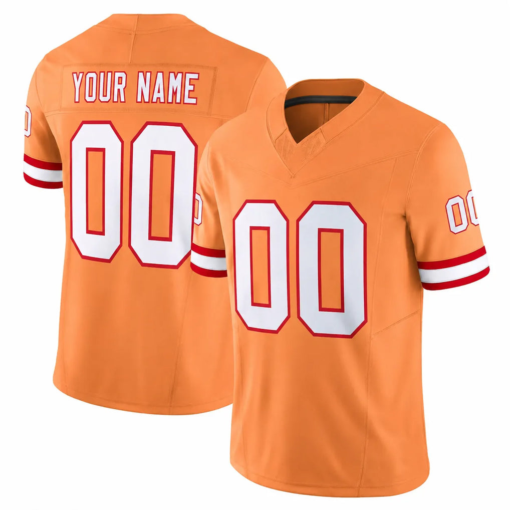 Parkc Custom TB.Buccaneers Orange Limited Vapor F.U.S.E. Home Game Any Name & Numbers Stitched Jerseys