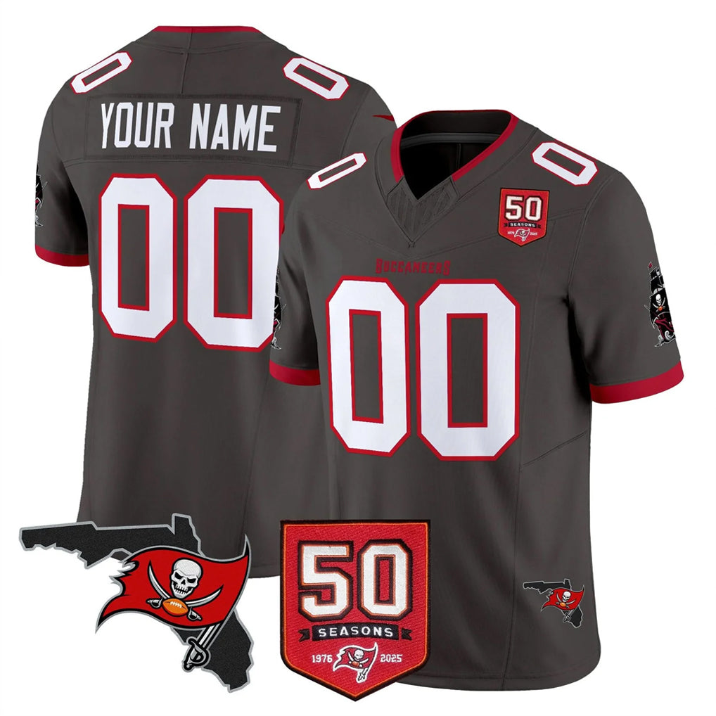 Parkc Custom TB.Buccaneers Pewter Limited 2026 Season Vapor F.U.S.E. Home Game Any Name & Numbers Stitched Jerseys