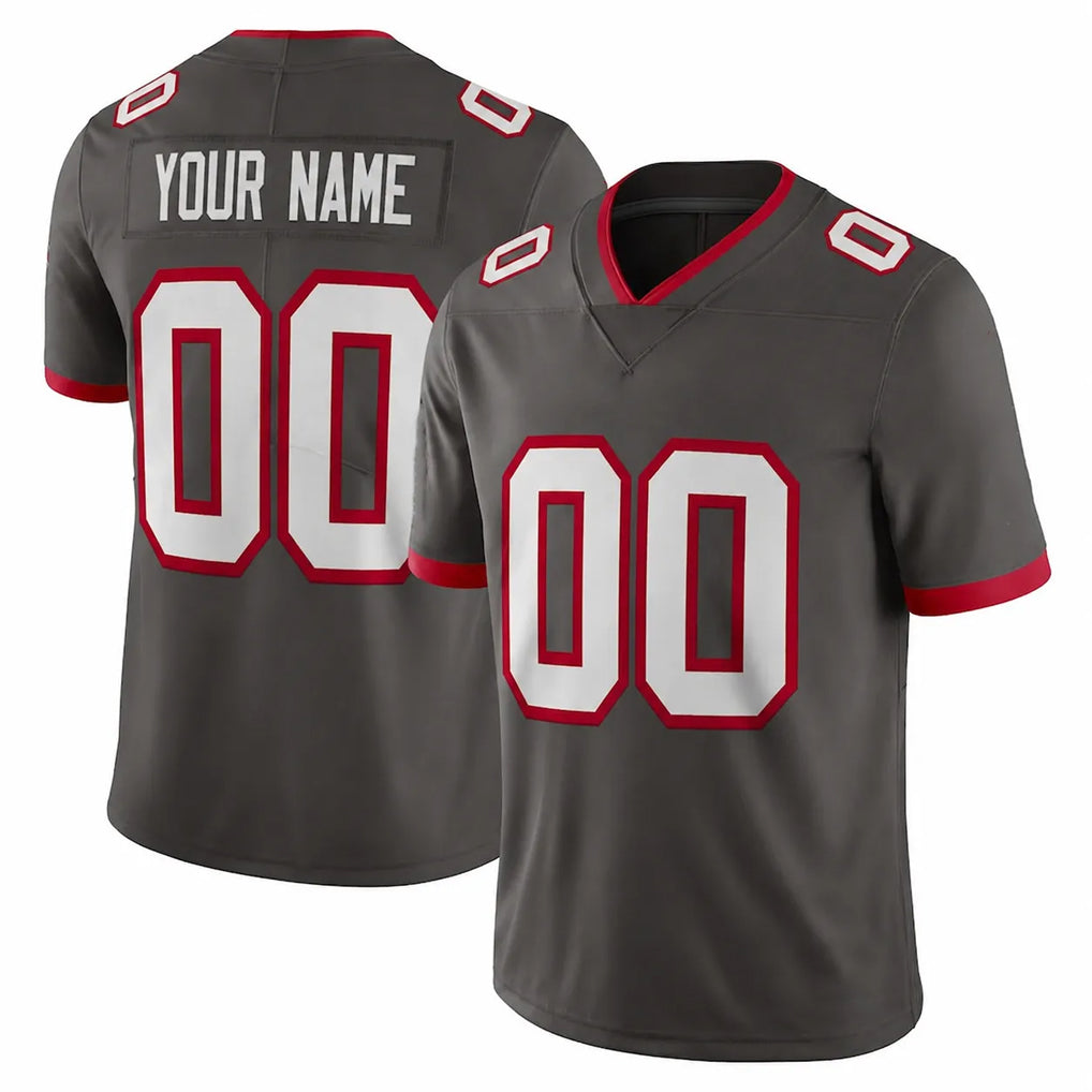 Parkc Custom TB.Buccaneers Pewter Limited Alternate Vapor Home Game Any Name & Numbers Stitched Jerseys