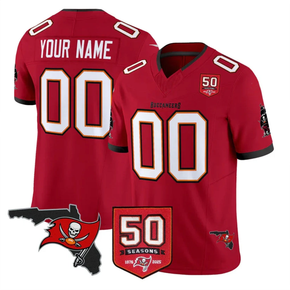 Parkc Custom TB.Buccaneers Red Limited 2026 Season Vapor F.U.S.E. Home Game Any Name & Numbers Stitched Jerseys