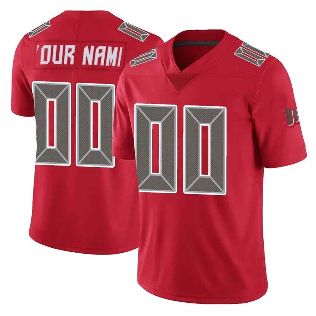 Parkc Custom TB.Buccaneers Red Limited Color Rush Home Game Any Name & Numbers Stitched Jerseys