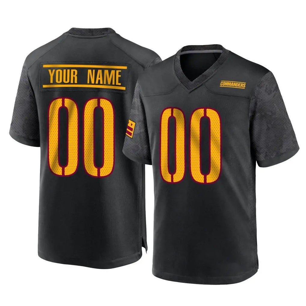 Parkc Custom W.Commanders Black Home Game Any Name & Numbers Stitched Jerseys