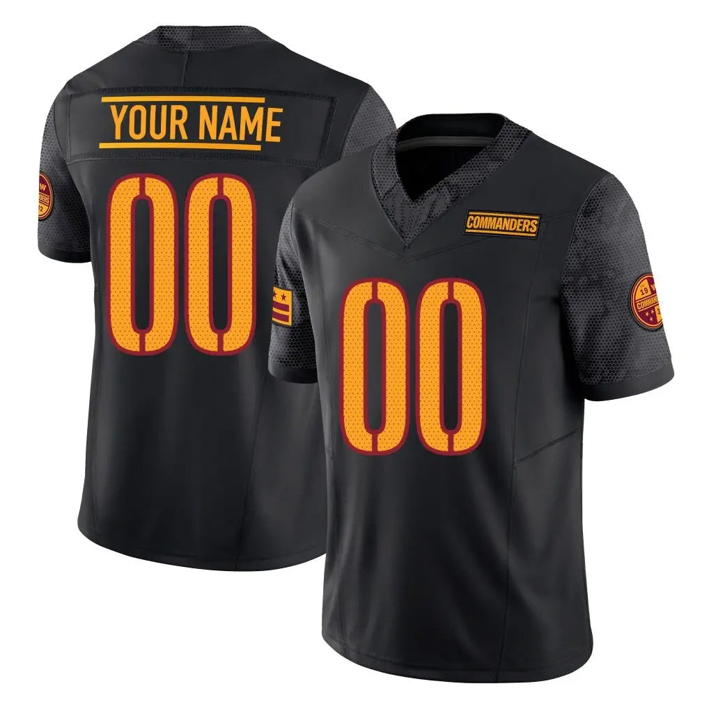 Parkc Custom W.Commanders Black Limited Vapor F.U.S.E. Home Game Any Name & Numbers Stitched Jerseys