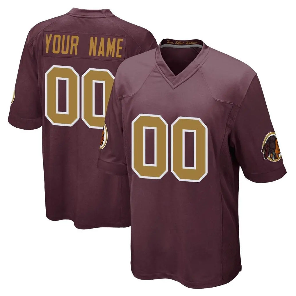 Parkc Custom W.Commanders Burgundy Alternate Home Game Any Name & Numbers Stitched Jerseys